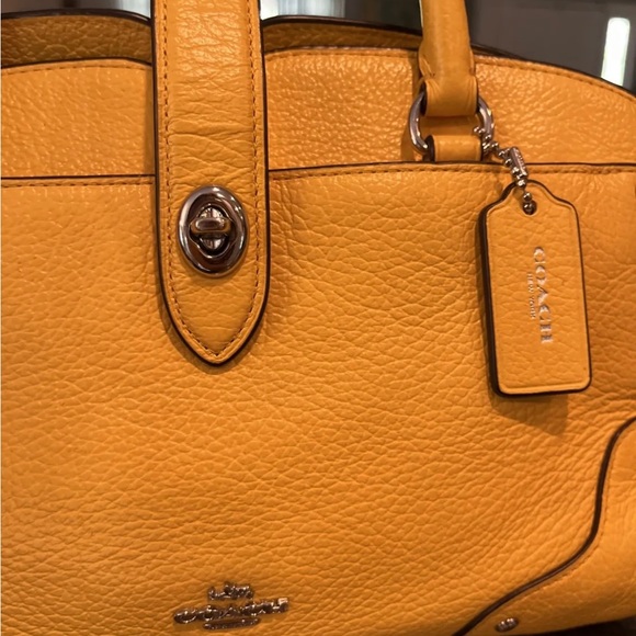 Coach Mercer 24 leather handbag f37779 yellow - Picture 9 of 14